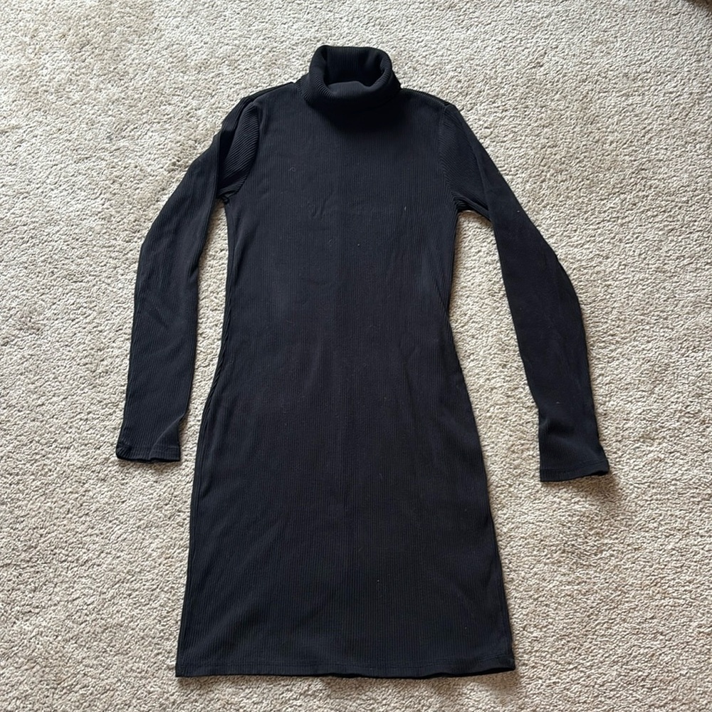 Turtle neck sweater dress